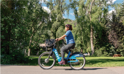 Ana riding a WE-cycle e-bike
